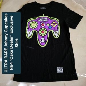 Rare Johnny Cupcakes N64 Controller Shirt - Cake Dealer Exclusive - Size M
